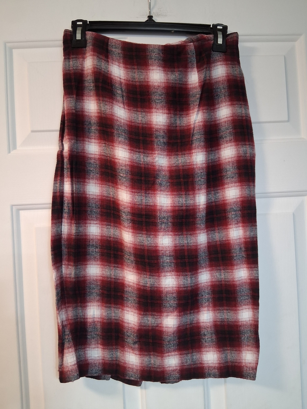 Adam Levine Classic Womens Plaid Pencil Skirt Medium